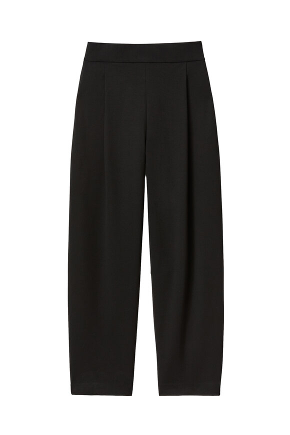 Lafayette 148 New York Walker Black Viscose Barrel Leg Pant - view 1
