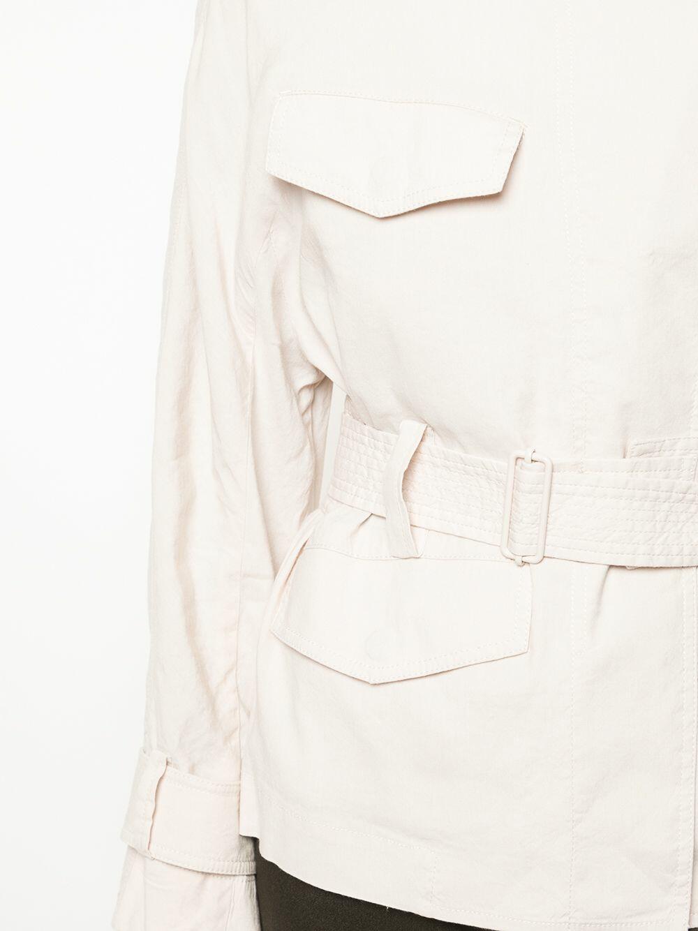 Vince - Sand Glow Stretch Linen Belted Jacket