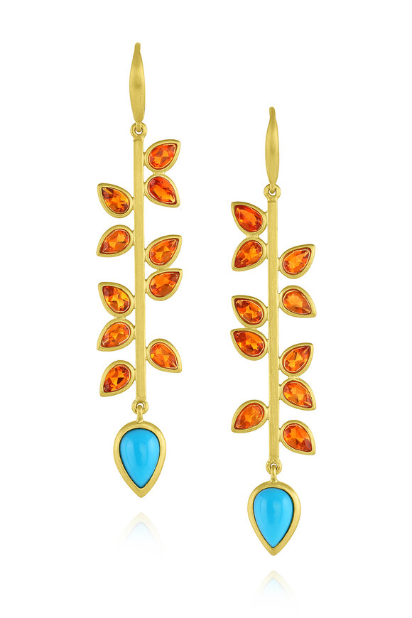 Leigh Maxwell - 18K Diamond & Opal Bahari Stick Earrings