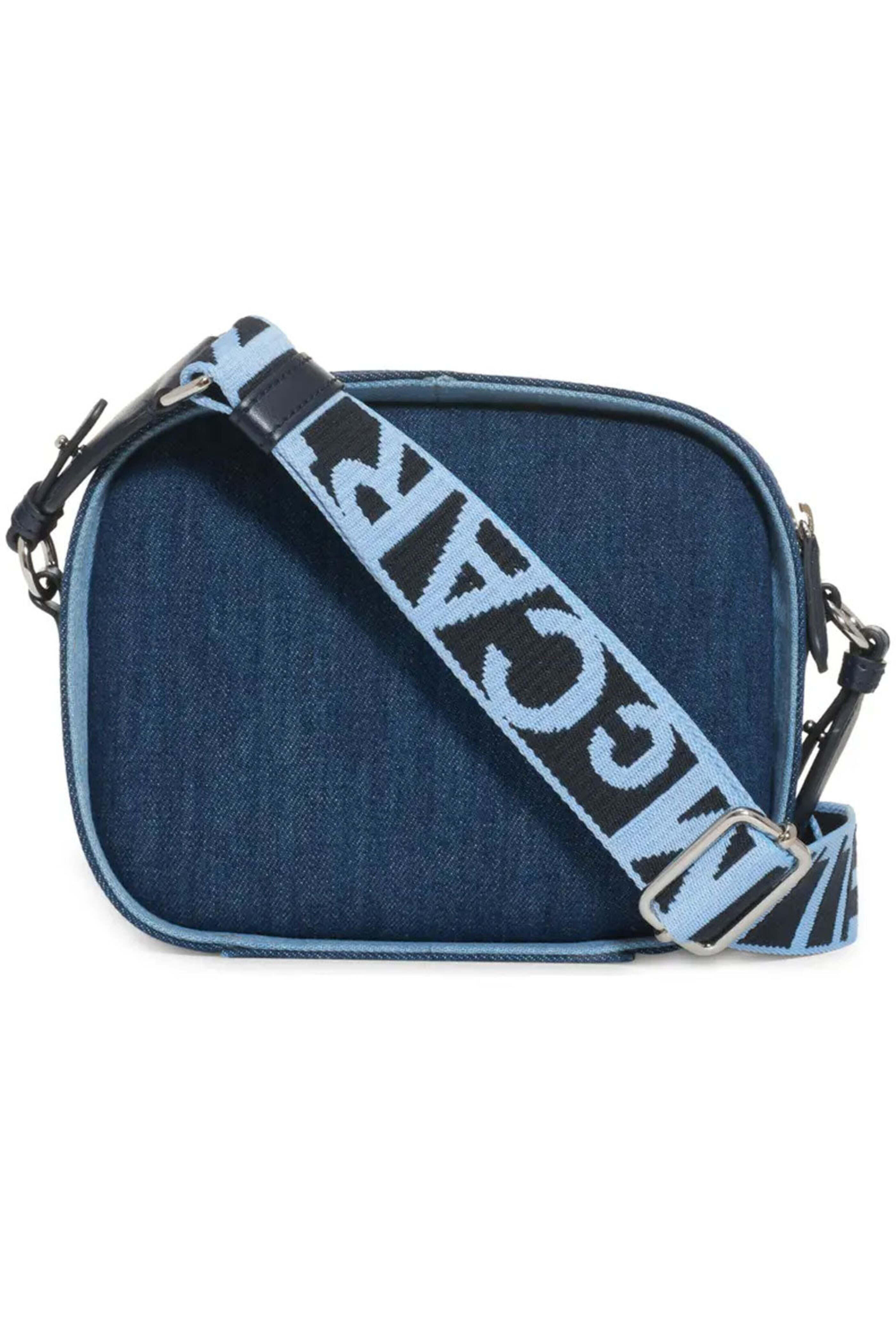 STELLA McCARTNEY デニムショルダーバッグ Stella McCartney - Small Logo Denim Camera Bag in Smoky Blue