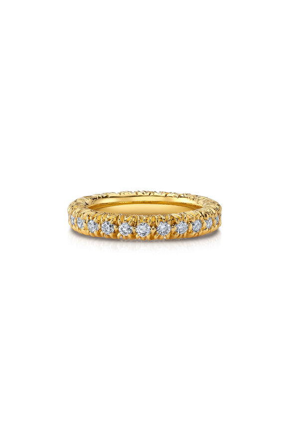 Aaron Henry 19k Yellow Gold Diamond Eternity Ring - view 1