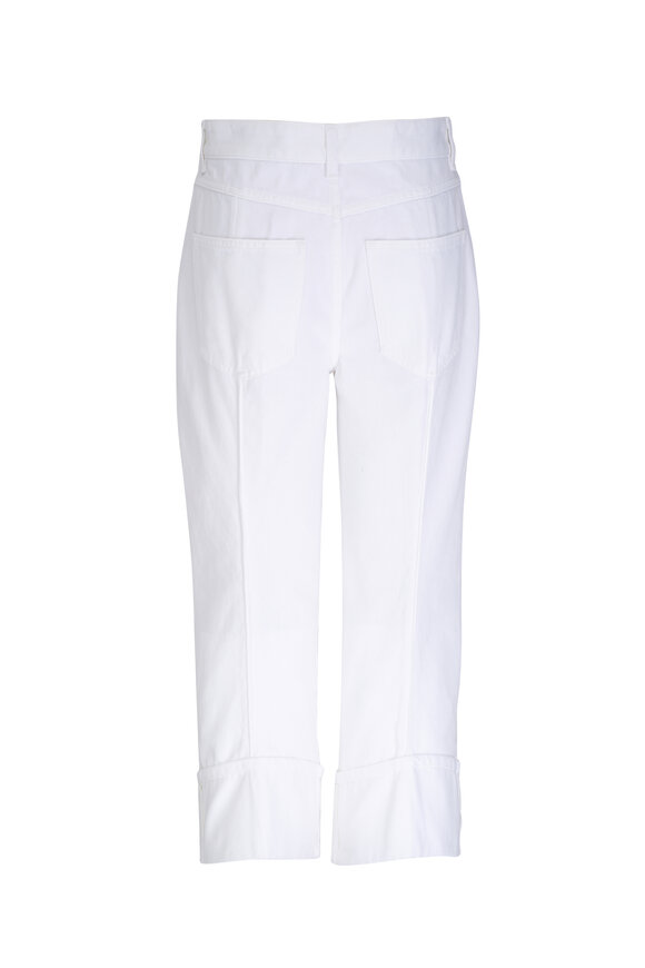 Bottega Veneta - White Soft Curved Shape Denim Pant 