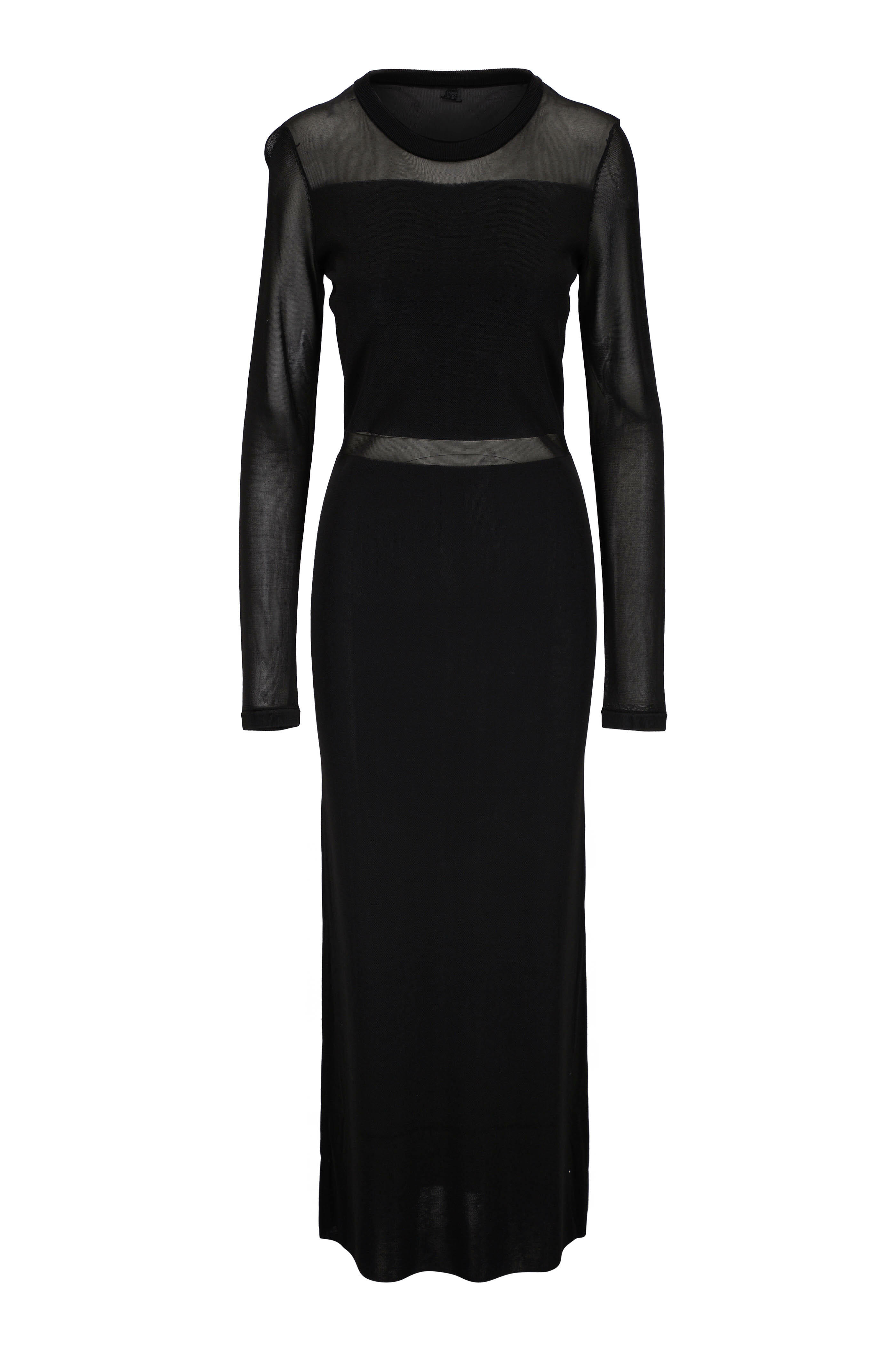 Totême Black SemiSheer Knit Cocktail Dress Mitchell Stores
