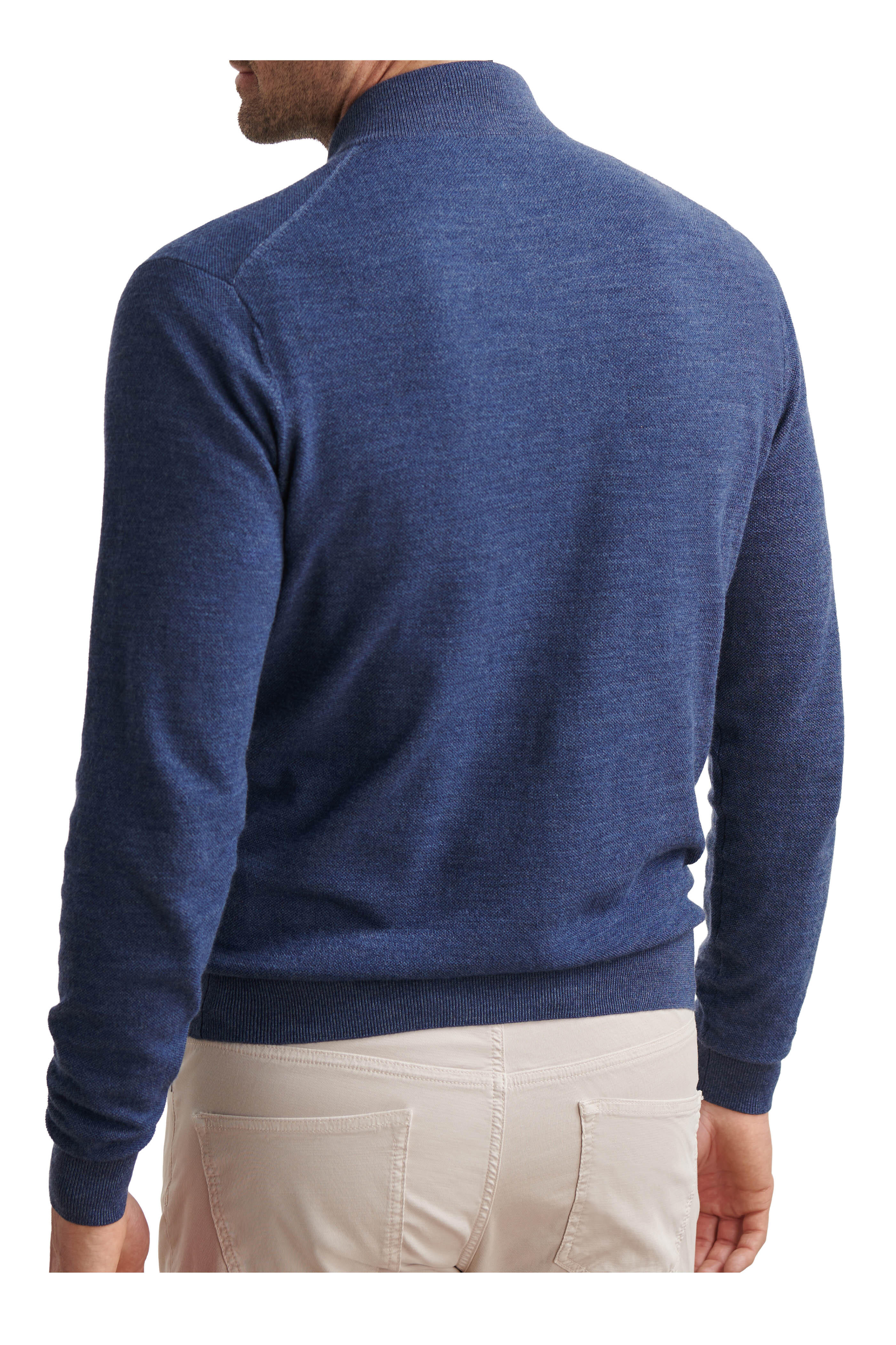 Peter Millar - Excursionist Flex Nebula Blue Full Zip Sweater