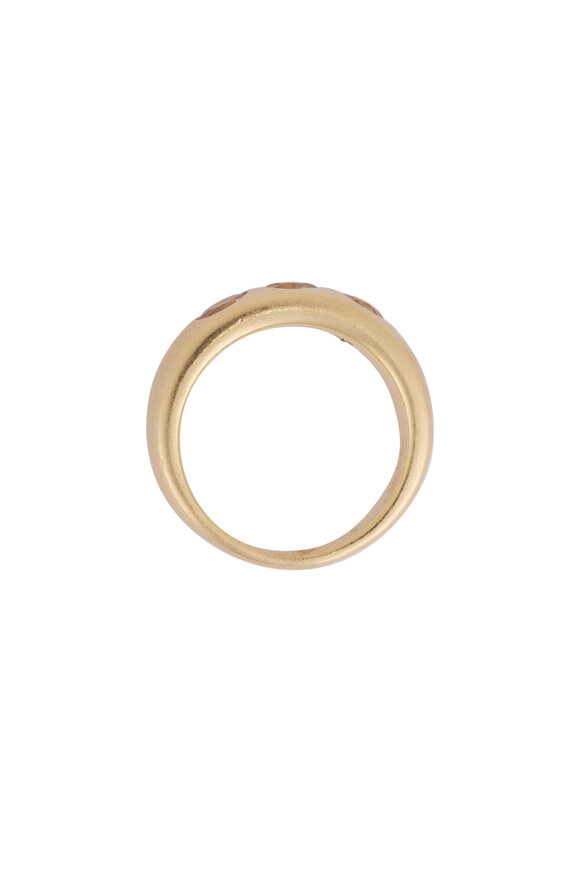 Marlo Laz Gemma Morganite Three Stone Ring - view 2