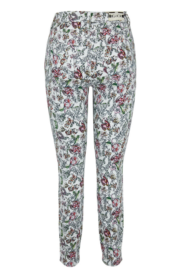 L'Agence - Margot Floral Print High-Rise Ankle Jean