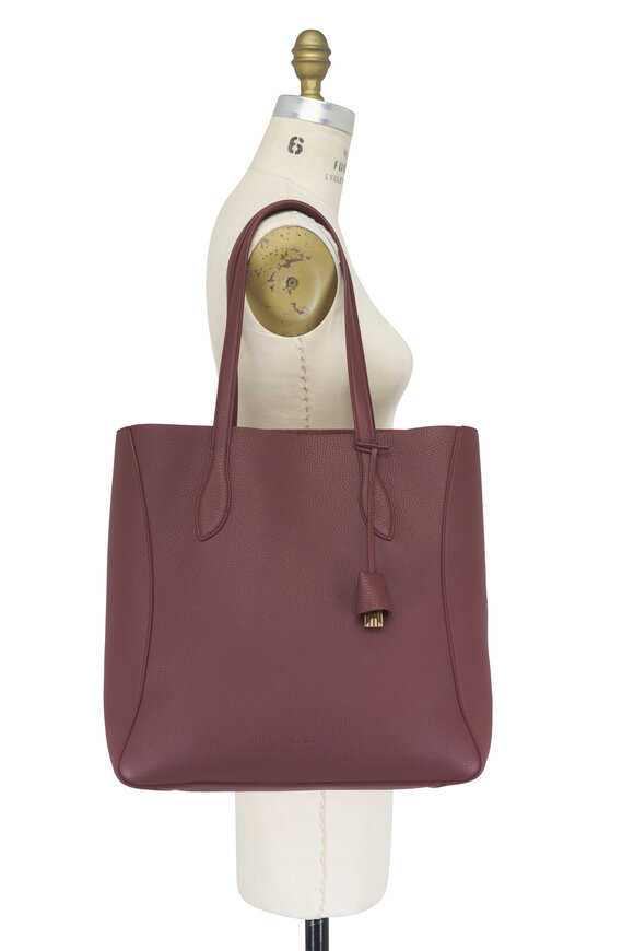 Loro Piana Needle Glazed Mocha Grained Leather Shopper - view 5