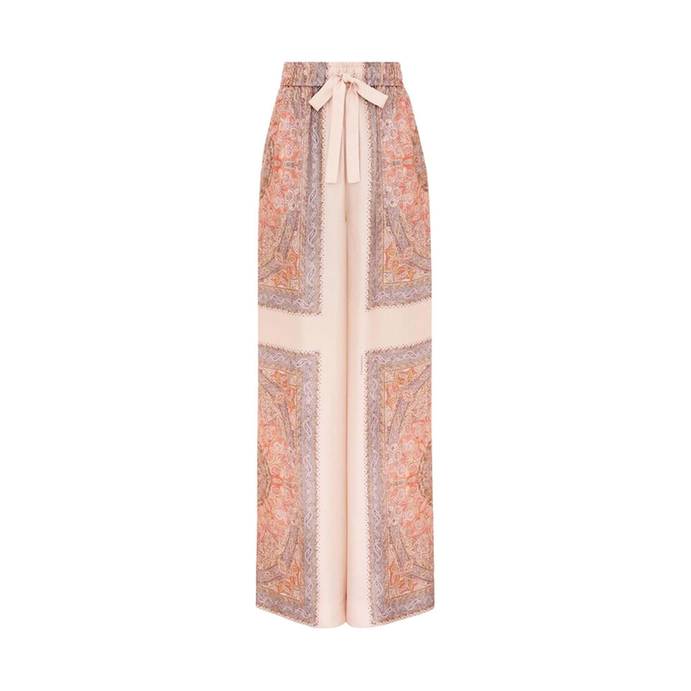 ZIMMERMANN Illustration Track Pant シルク ワイド パンツ Zimmermann - Paisley Haze Illustration Track Pant
