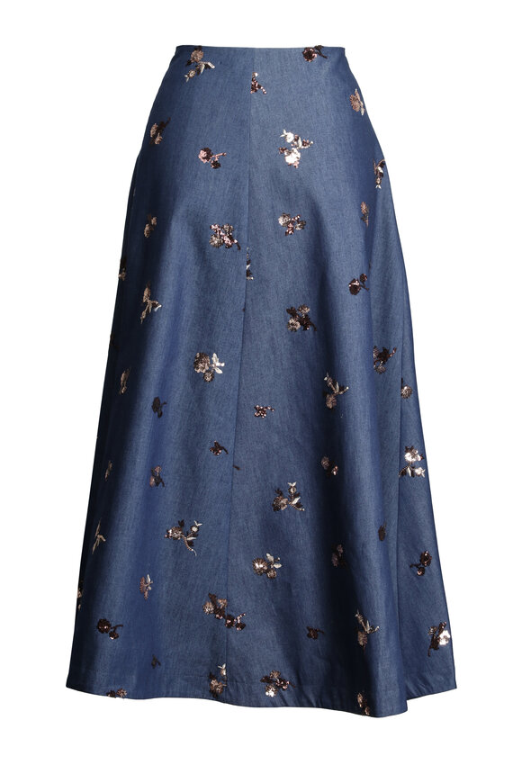 Altuzarra Varda Midnight Embroidery Skirt - view 2