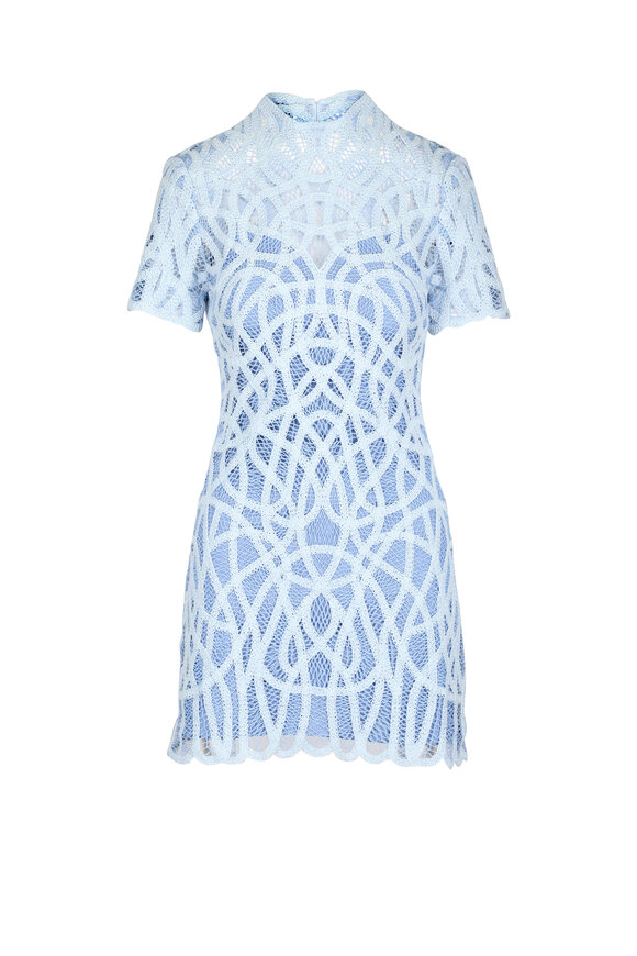 Simkhai Desiree Periwinkle Macrame Mini Dress