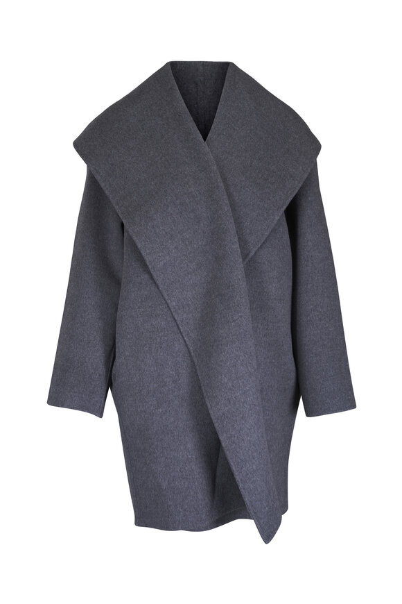 Totême Pale Gray Wool Hooded Coat - view 1