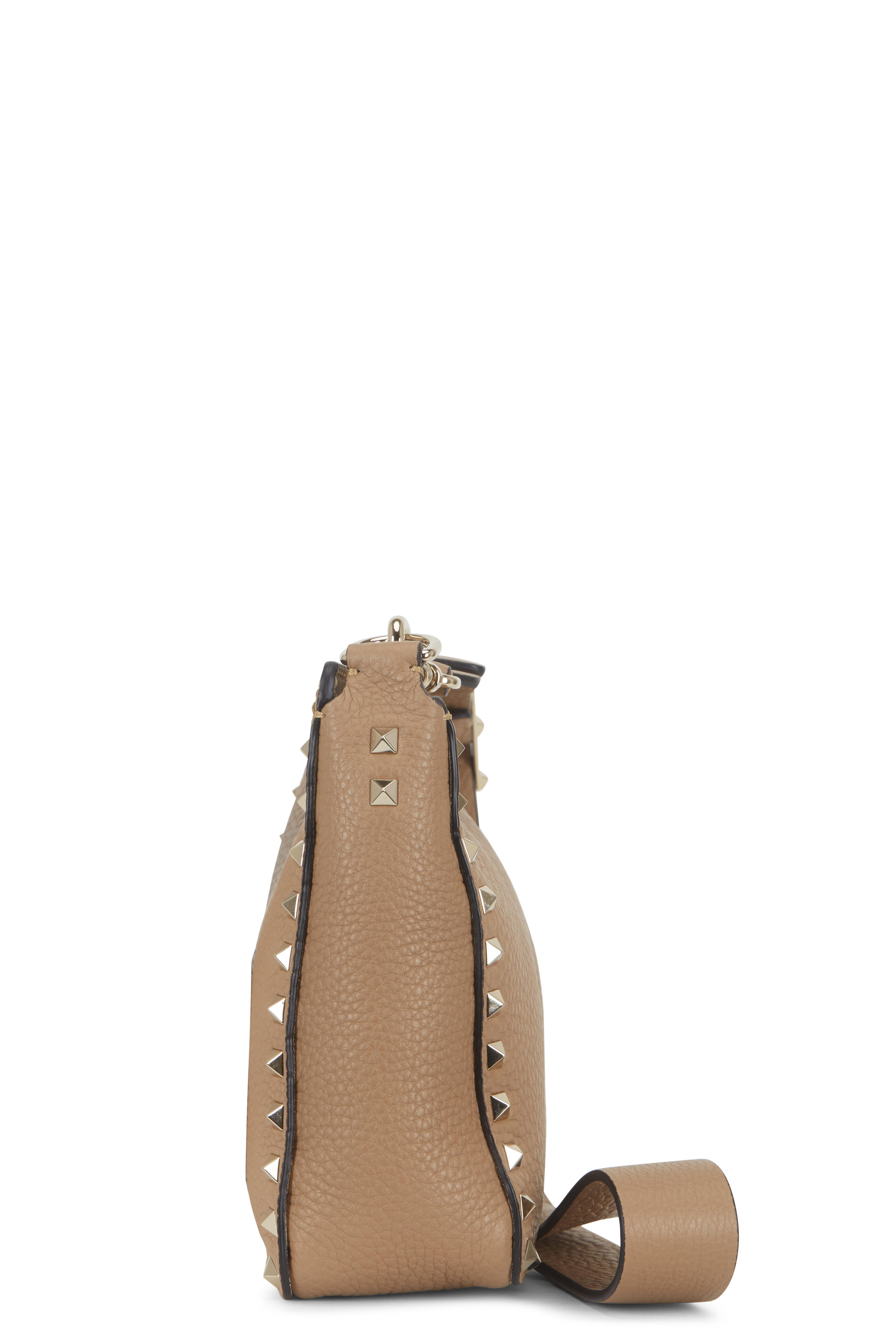 Valentino Garavani Micro Rockstud Tote Crossbody Bag In Cream for