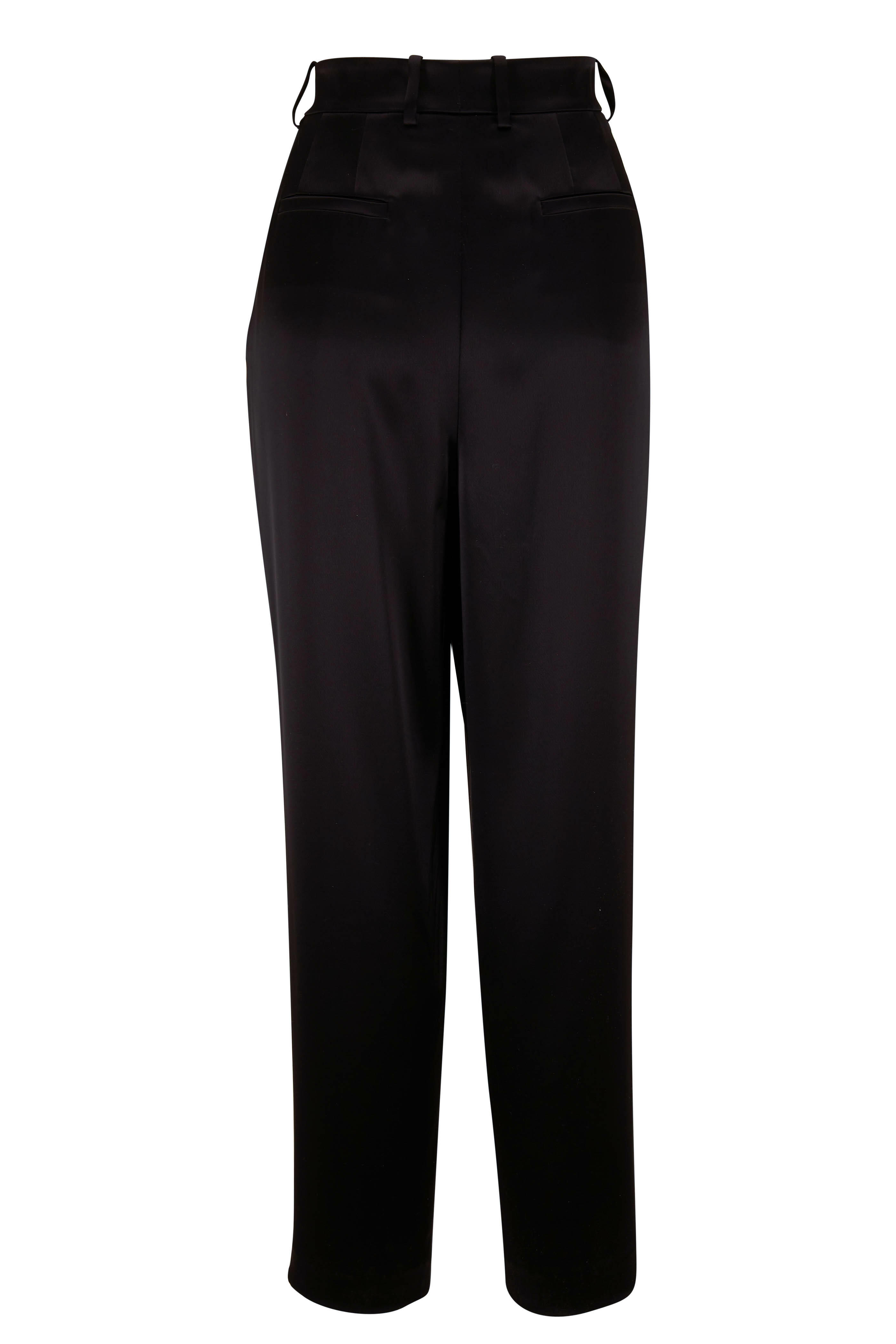 Lafayette 148 New York - Vestry Black Supple Napa Lambskin Ankle Pant