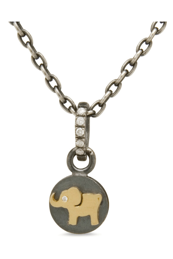 Rene Escobar 18k Yellow Gold Elephant Pendant