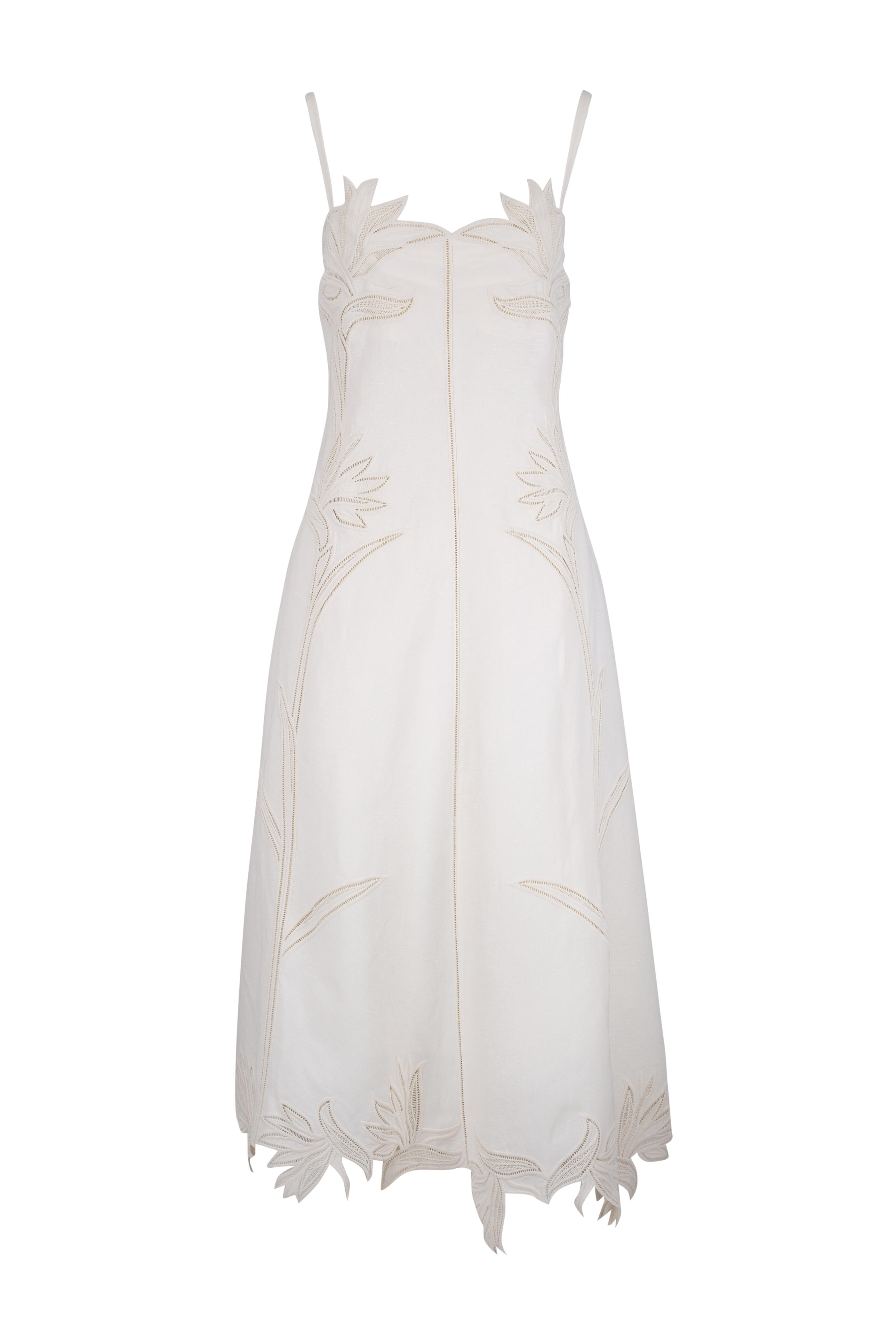 Simkhai - Ellery White Embroidered Midi Dress