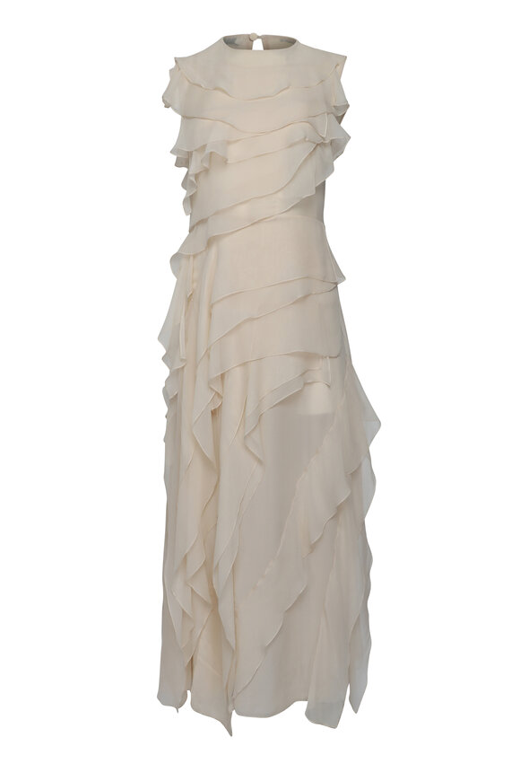 Altuzarra Gigi Tapioca Ruffle Dress