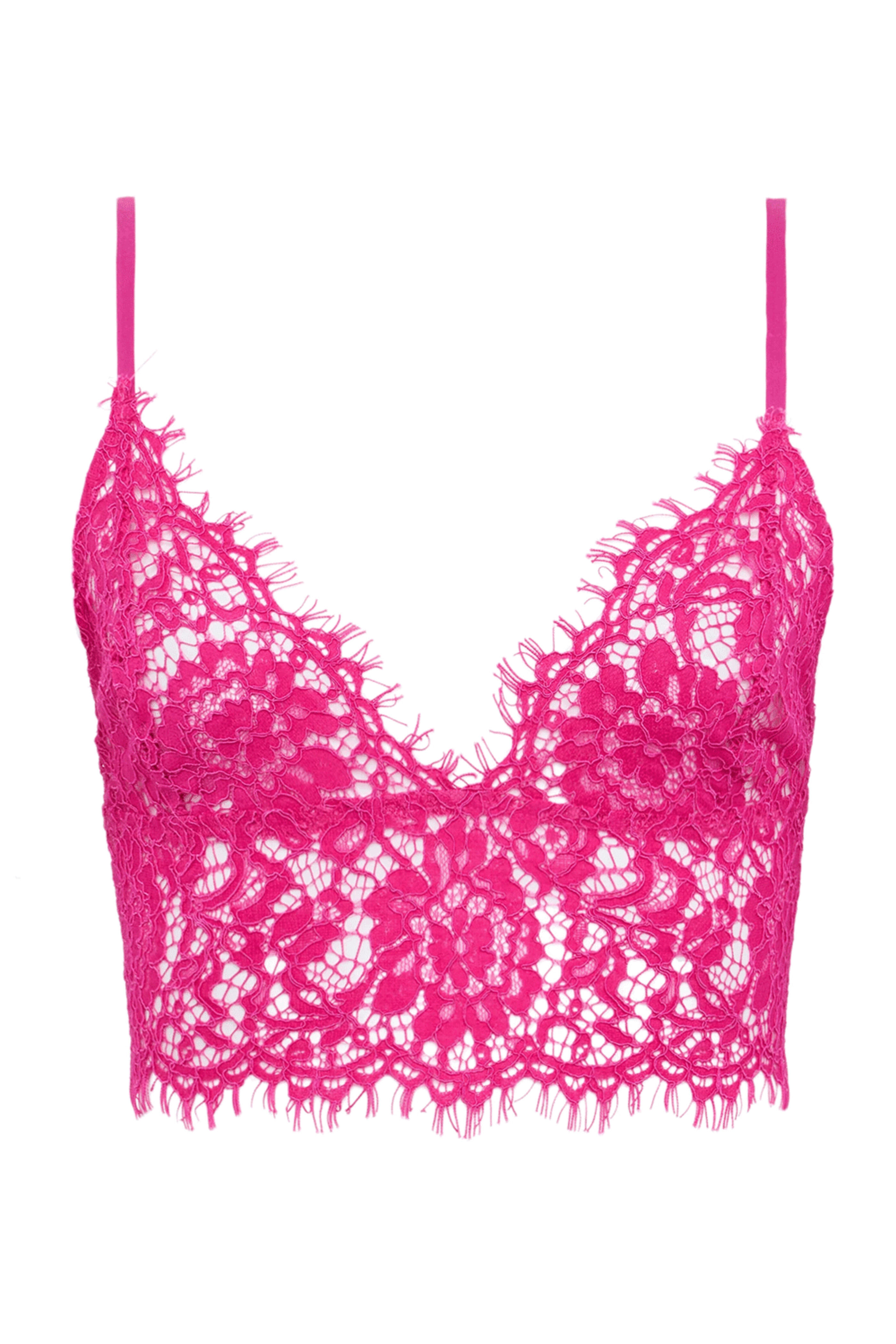 L'Agence - Light Ruby Aislin Lace Bralette Top
