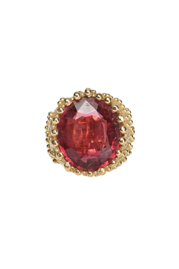 Garnazelle Pink Tourmaline Balle Ring