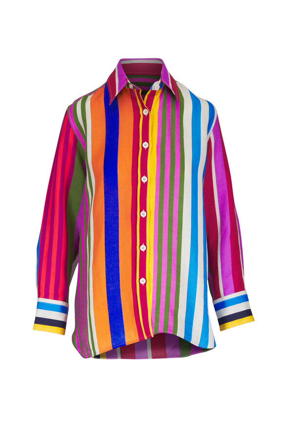 Libertine - Multicolor Tangier Stripe Linen Blouse