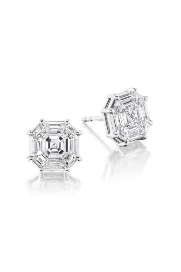 Nam Cho Octagon Diamond Studs