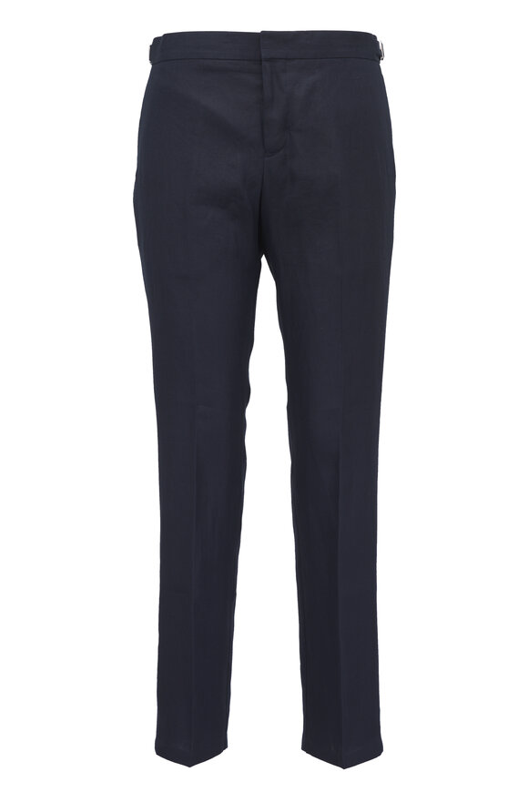 Orlebar Brown Griffon Night Iris Linen Pant
