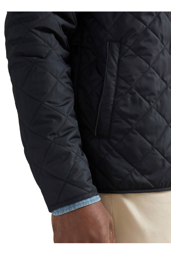Peter Millar Suffolk Black Quilted Coat - view 4