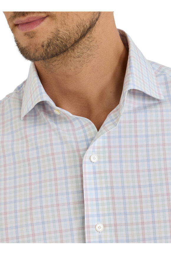 Peter Millar Basin Multicolor Plaid Performance Sport Shirt - view 4