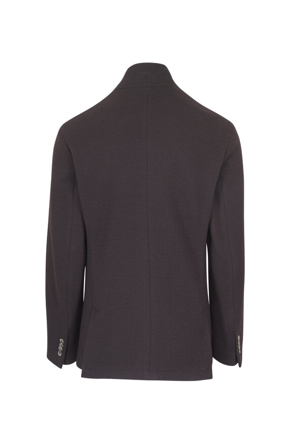 Fedeli Damon Dark Brown Cashmere Stand Collar Coat - view 2