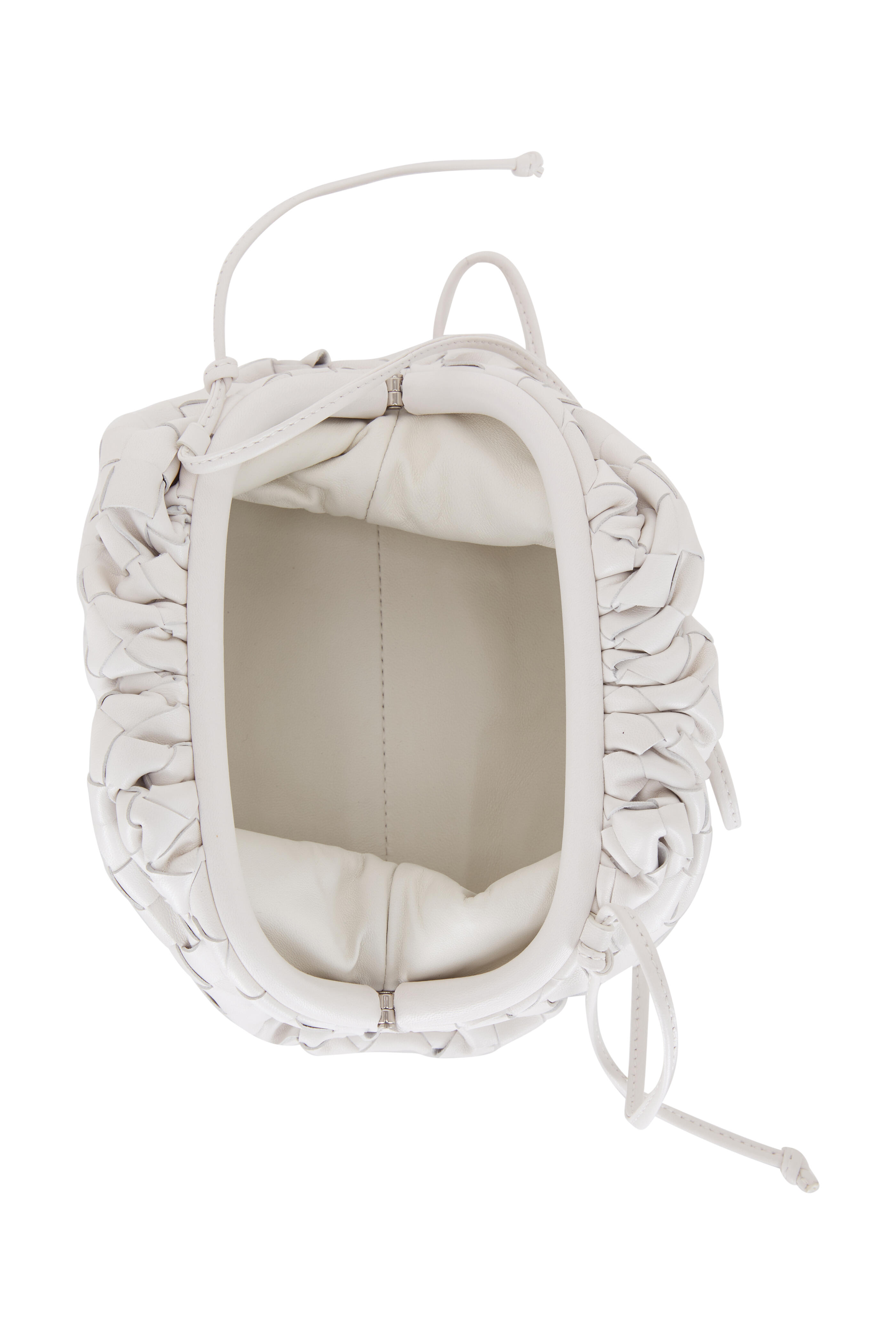 Bottega Veneta - White Interciatto Pouch Small Crossbody