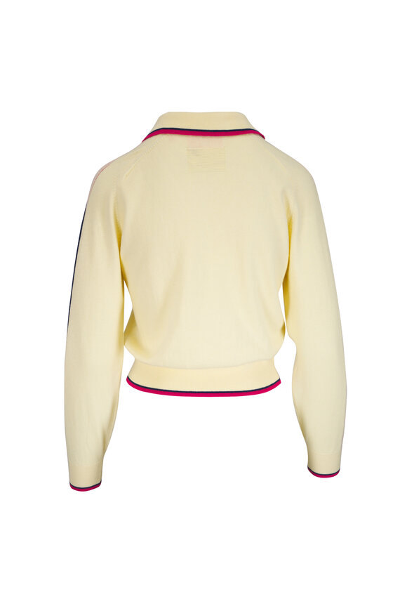 Guest in Residence Relay Mist Yellow Cotton & Cashmere Polo - view 3