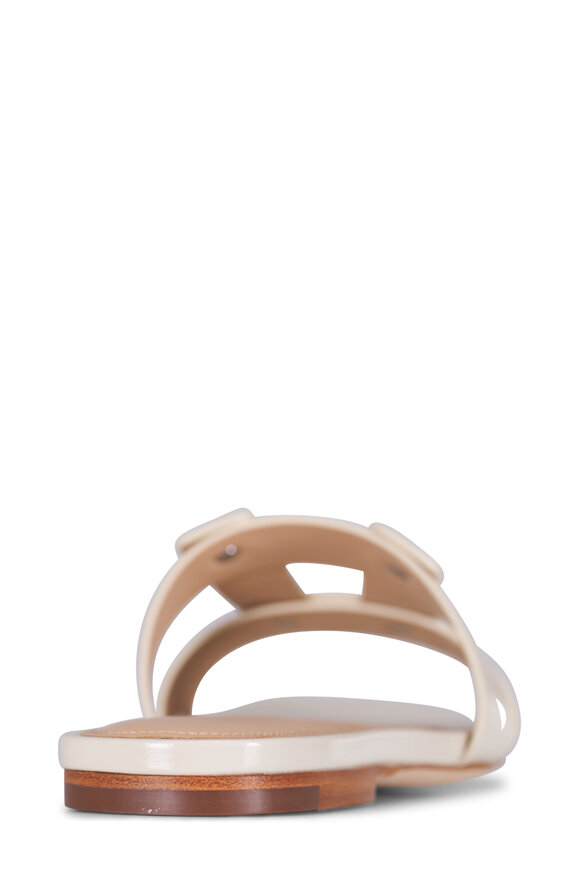 Veronica Beard Via Ecru Leather Slide Sandal - view 4