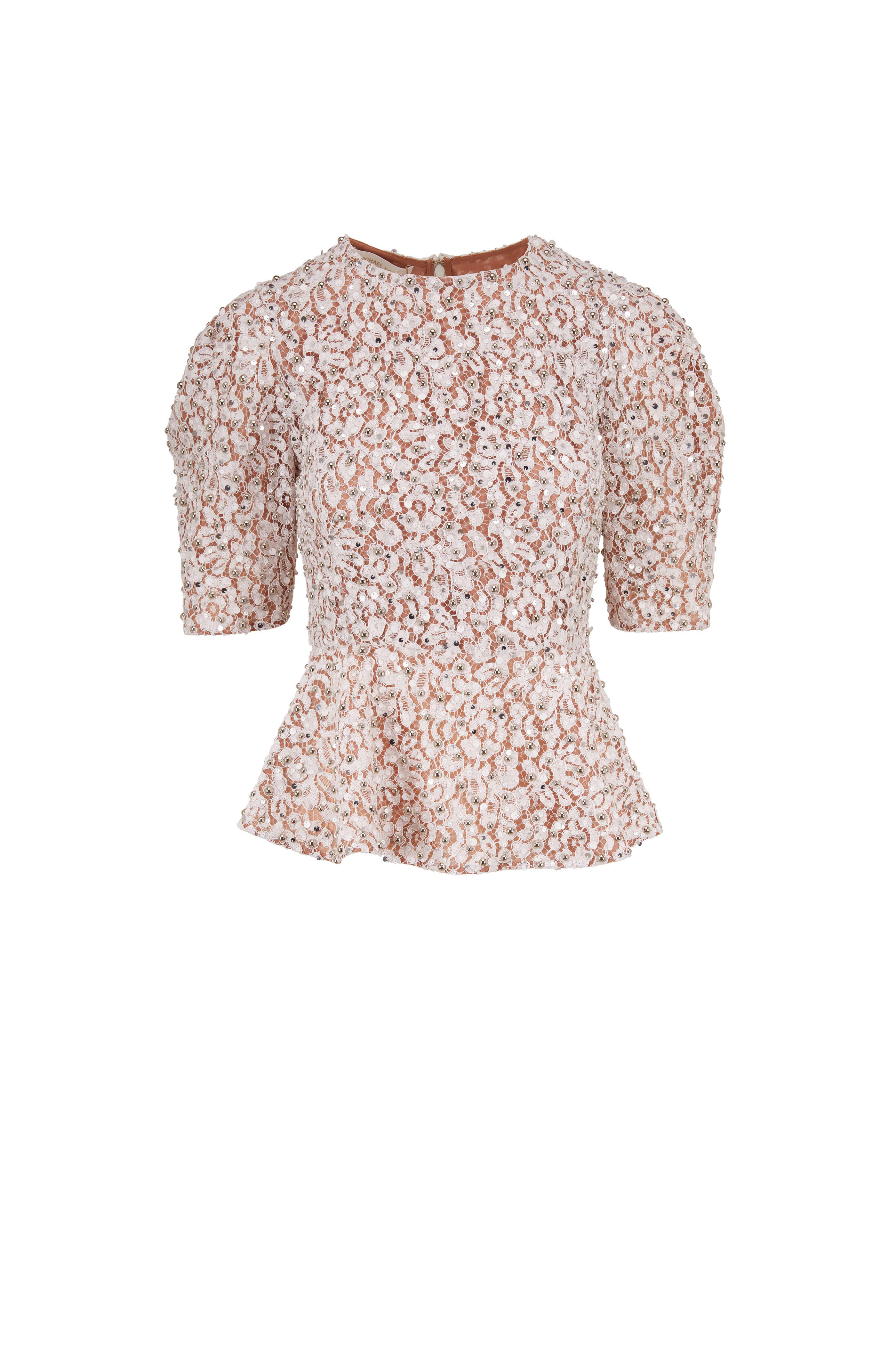 White shops floral peplum