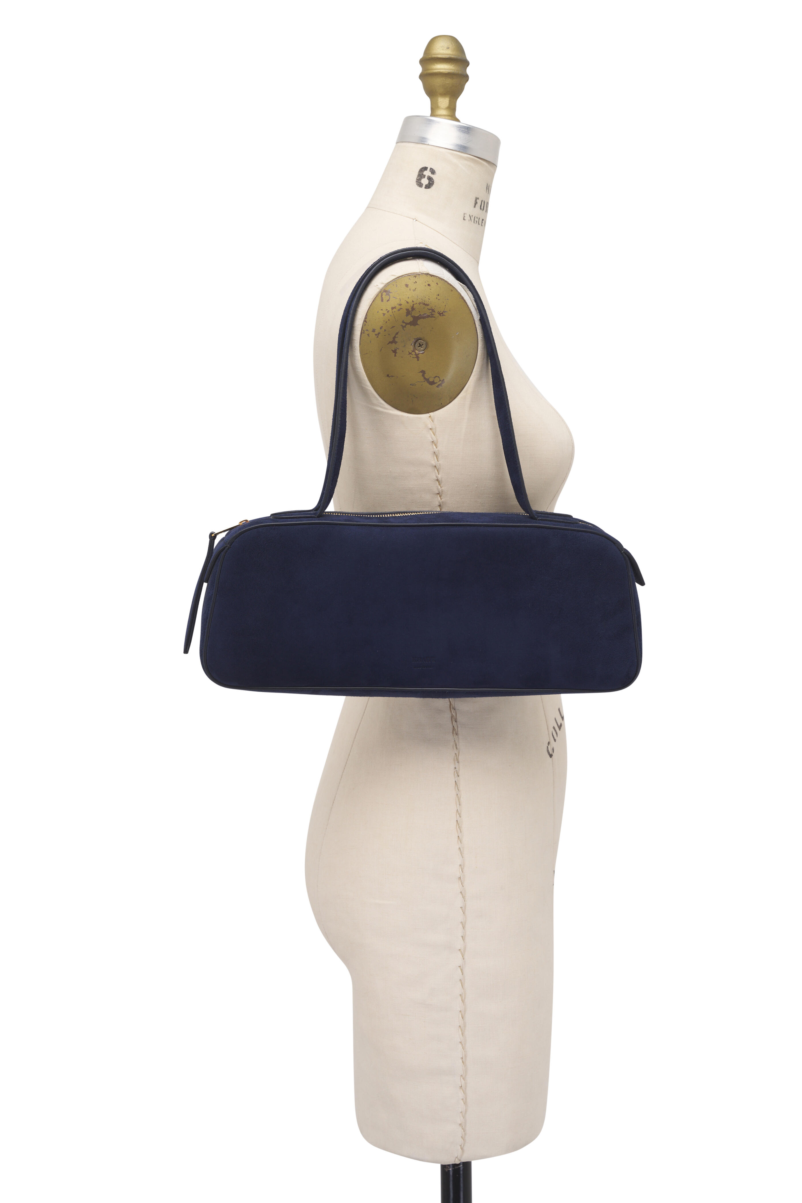 Khaite - Simona Midnight Suede Shoulder Bag