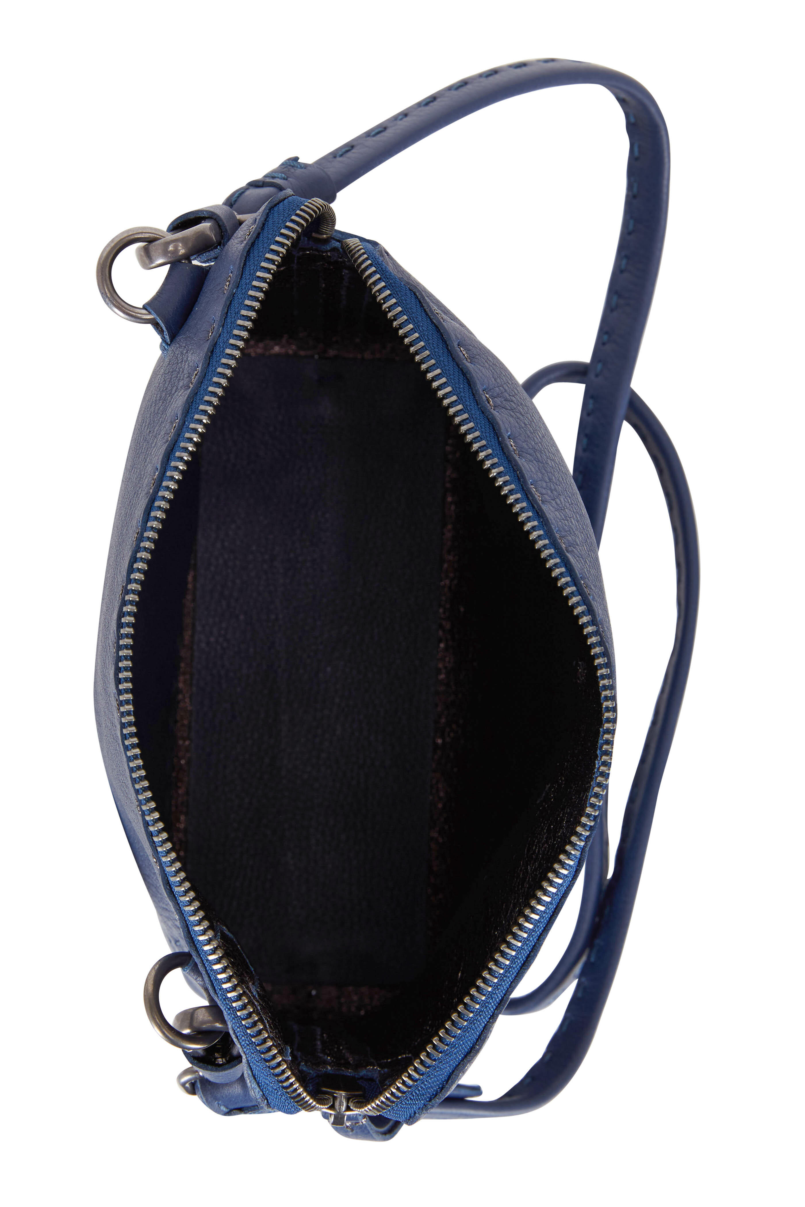 Henry Beguelin - Imbuto Blue Leather Small Crossbody Bag