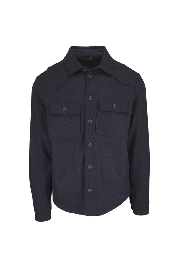 Tintoria Navy Blue Overshirt - view 1