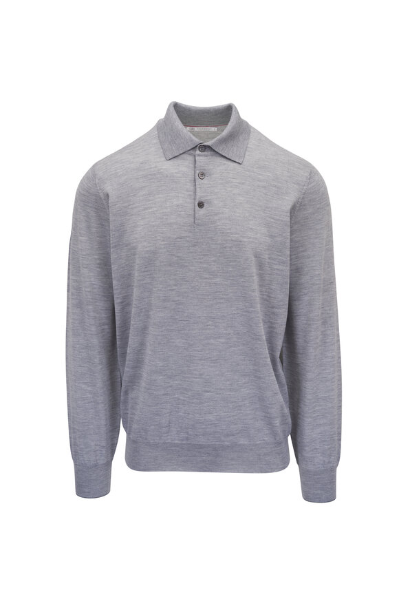 Brunello Cucinelli - Off White Cotton Ribbed Full Zip Sweater