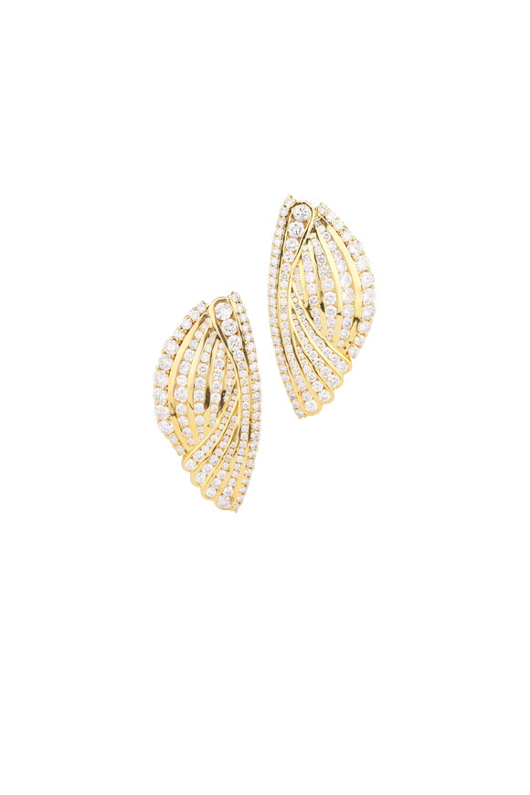 Lowy & Co 18k Yellow God Diamond Waterfall Earring - view 1
