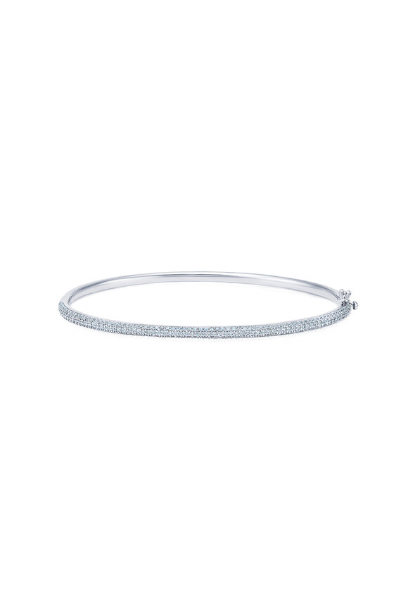 Kwiat - 18K White Gold White Diamond Moonlight Bangle