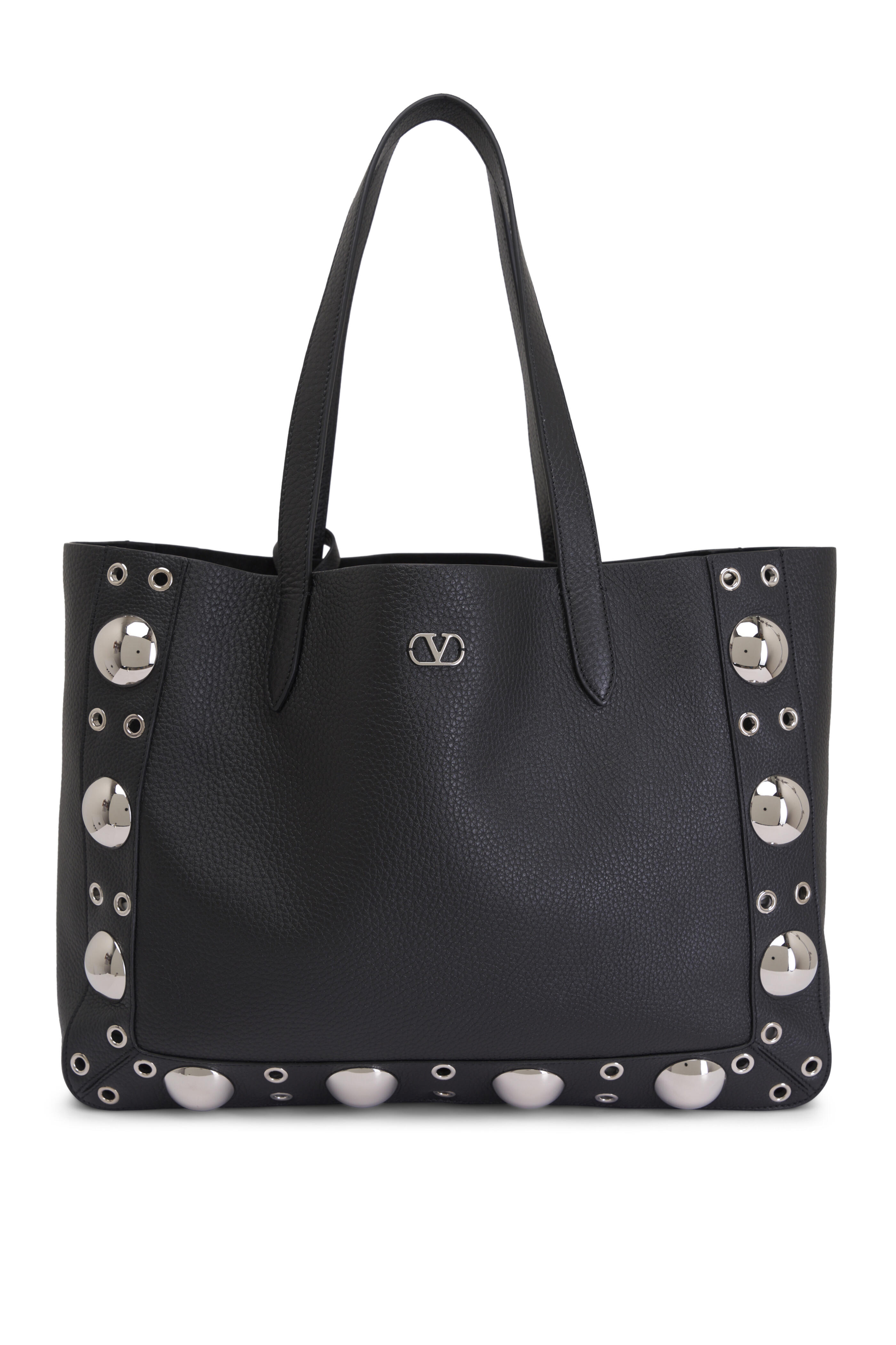 Valentino Garavani - Medium Nellcôte Black Grainy Leather