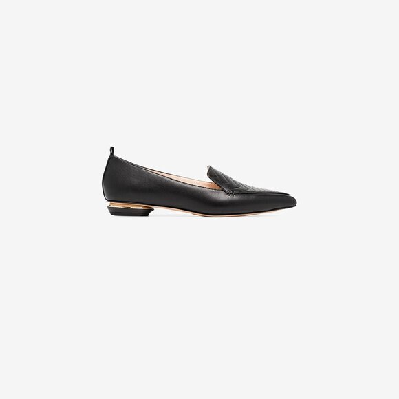 Nicholas Kirkwood - Beya Black Quilted Leather Flat