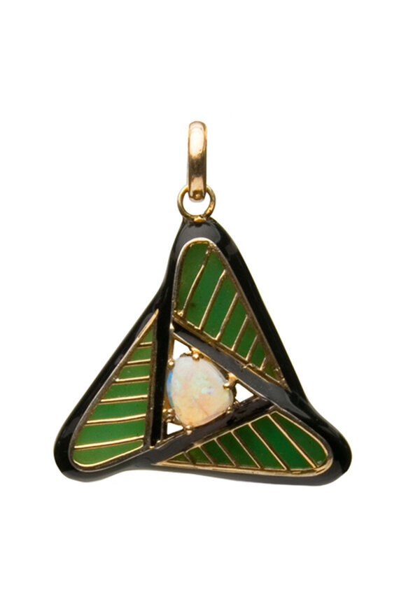 Royal Nomad Jewelry 14k Yellow Gold Art Deco Pendant