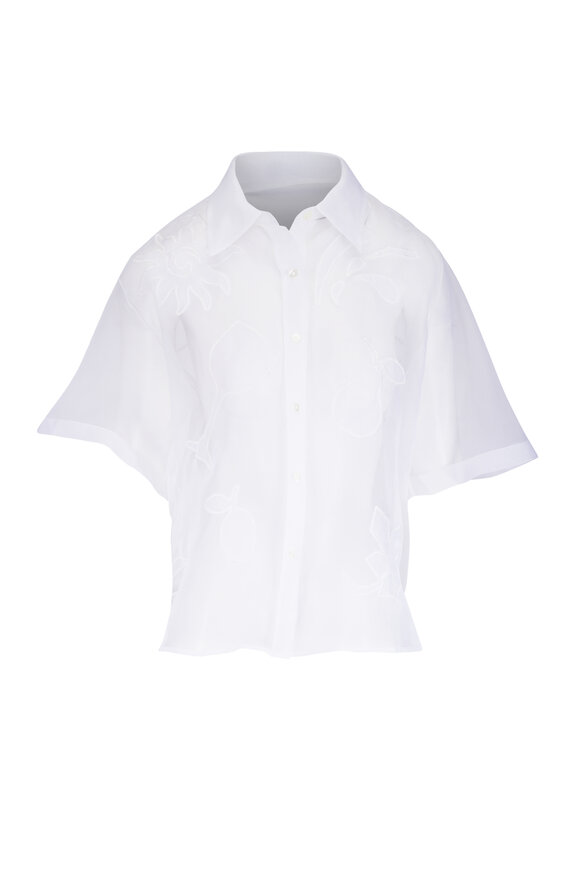 AG Emma White Relaxed Button Up Shirt - view 1