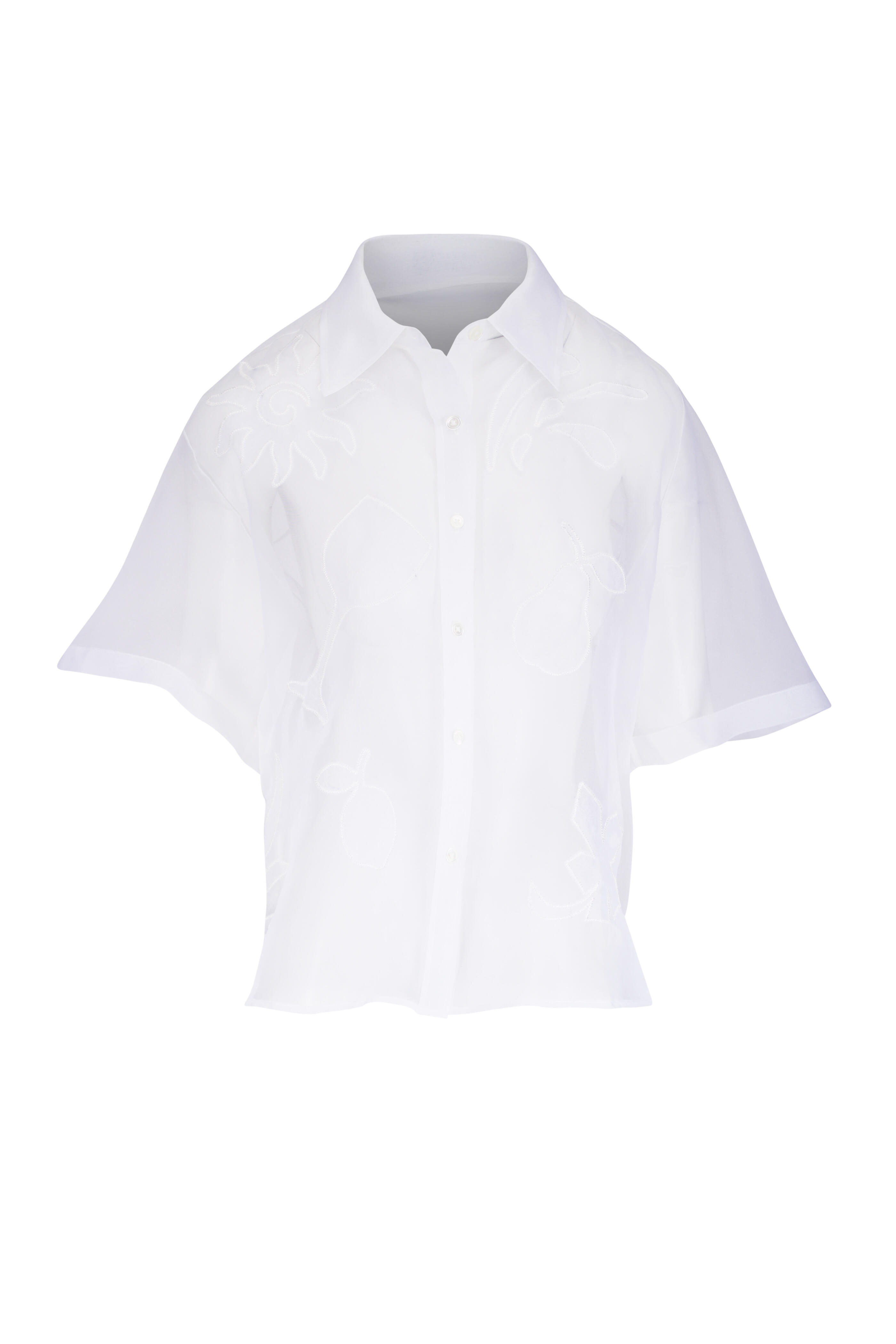 AG - Emma White Relaxed Button Up Shirt - view 1