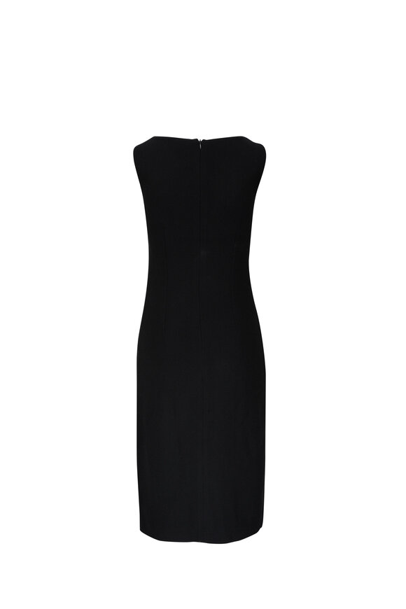 Kiton - Black Wool Seam Detail Dress