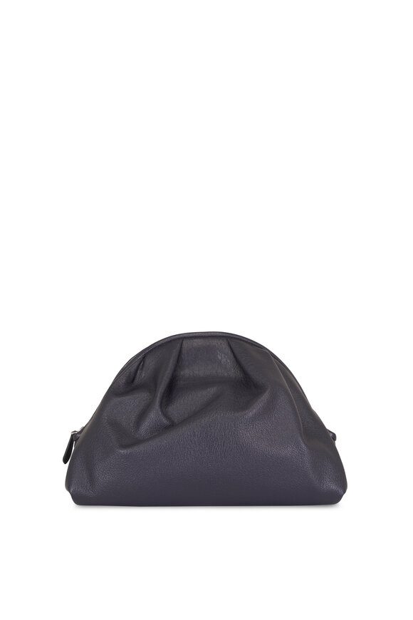 The Row Charlotte Dark Navy Leather Clutch - view 2