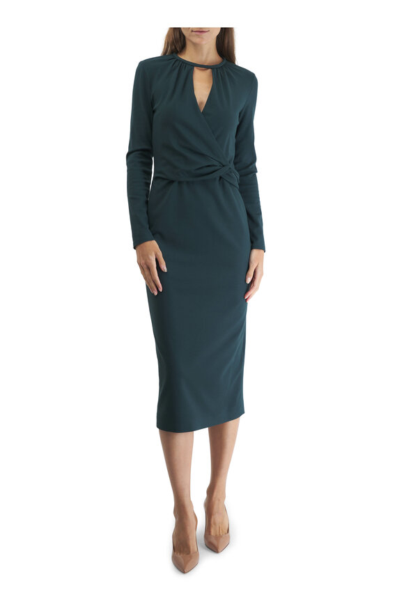 Giorgio Armani - Jade Keyhole Milano Jersey Midi Dress 