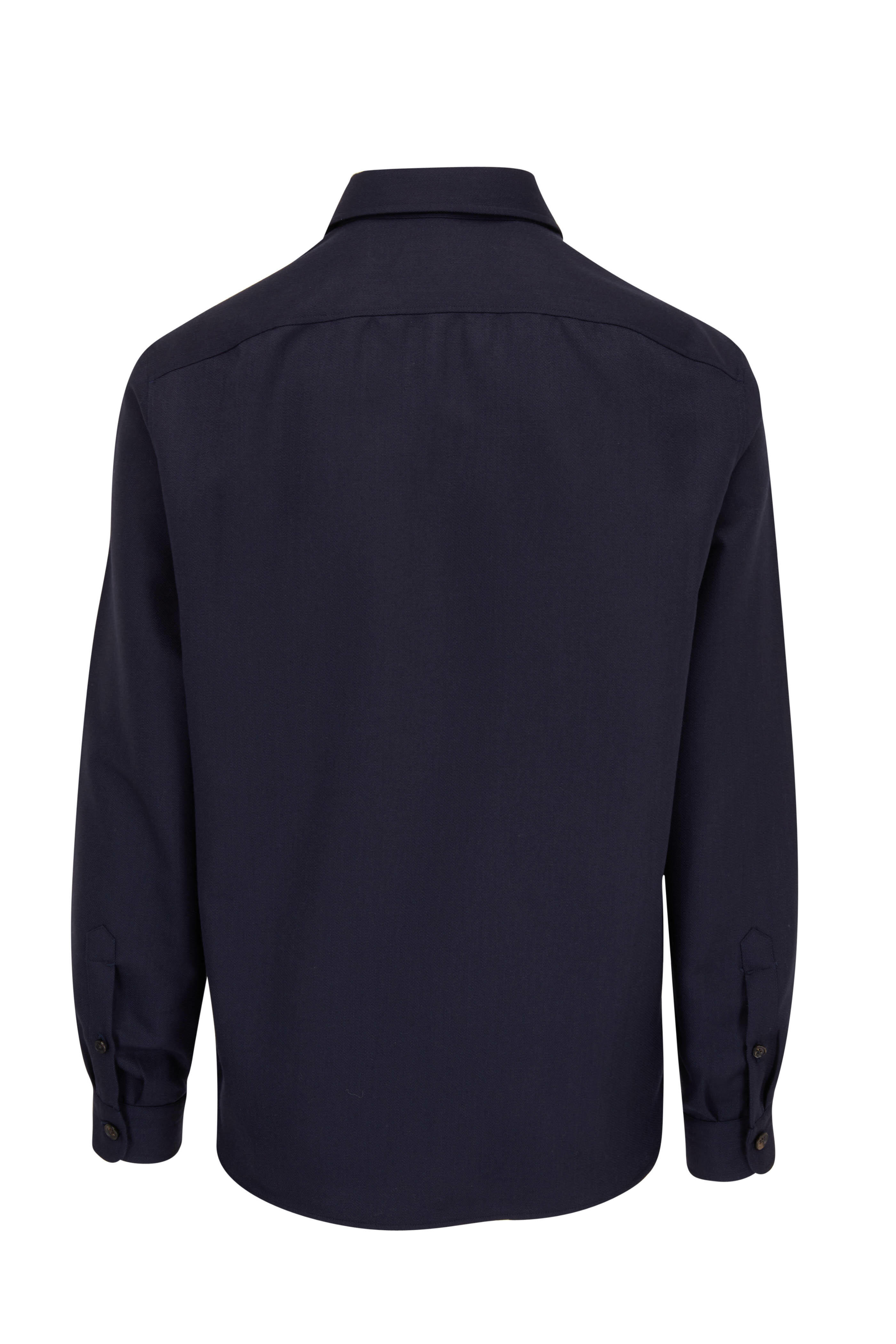 Isaia - Navy Blue Field Over Shirt