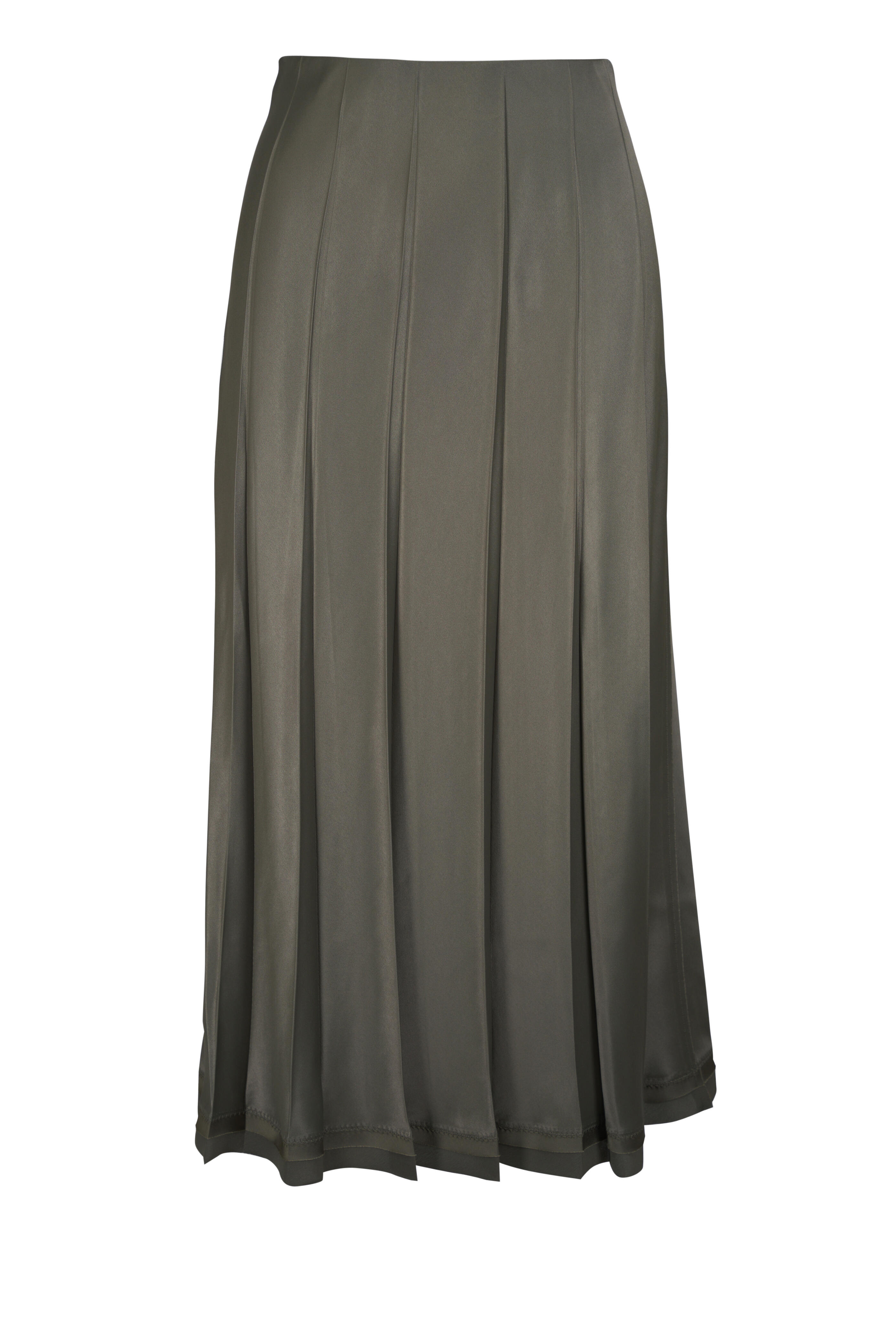 Vince - Pine Grove Raw-Edge Satin Skirt - view 1