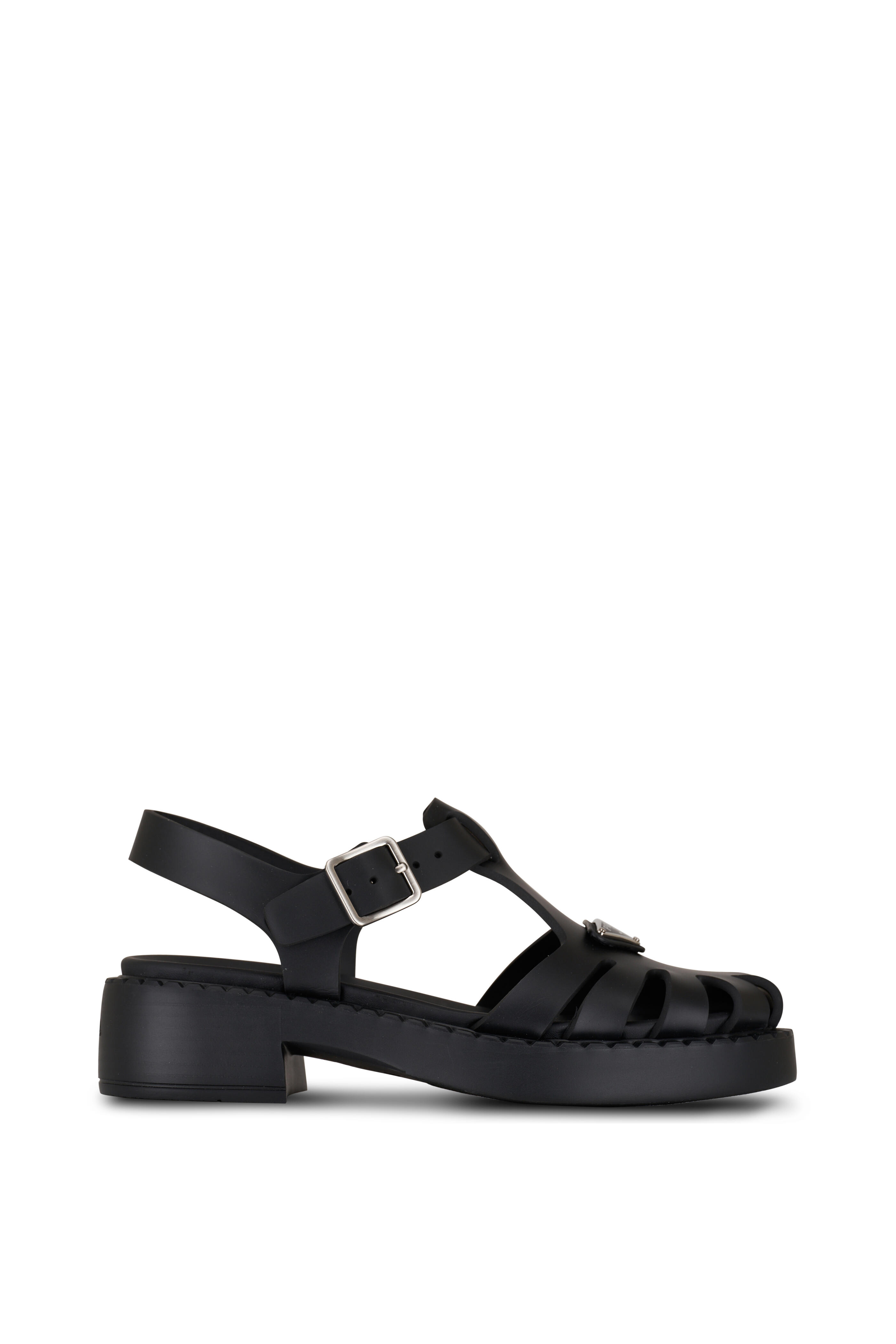 Prada - Black Soft Cage Sandal, 38mm | Mitchell Stores