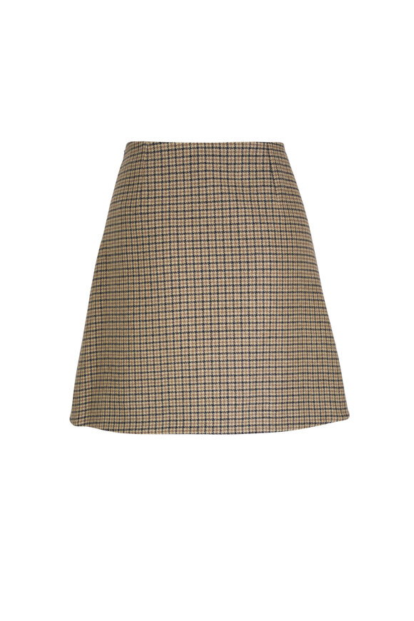 Moncler - Camel Houndstooth Mini Skirt 